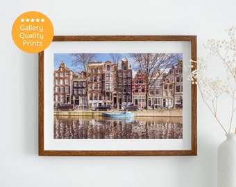 Winter in Amsterdam Poster | Dutch photo | Netherlands poster | Living Room Art | art prints vintage | Amsterdam art | photography prints