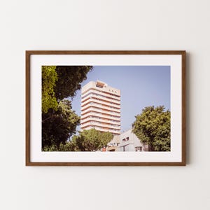 Beit Jabotinsky in Tel Aviv poster | Israel poster | Vintage poster | Travel print | Boho wall art | photography prints | fine art prints