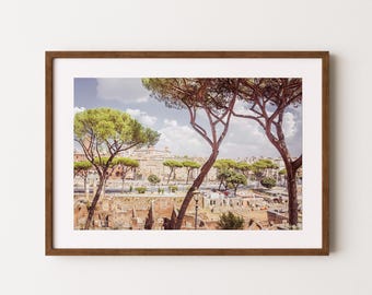Roman Forum in Italy print | Rome poster | Rome wall art | Rome print | Travel print | Vintage poster | Boho wall art | fine art |Rome photo