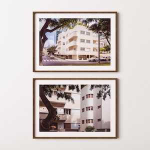 Tel Aviv Print Set of 2 | Bauhaus in Tel Aviv Poster | Israel Wall Art | Rothschild Boulevard | Architecture Fine Art Photo | Israel Gifts