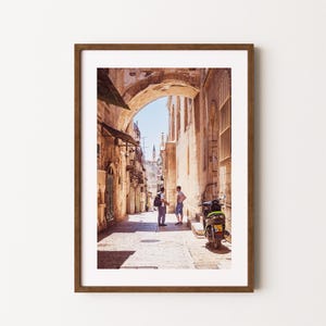Authentic Street Scene in Old City Jerusalem Art Print | Israel Poster | Jerusalem Wall Art | Historic Jerusalem Print | Jewish Decor