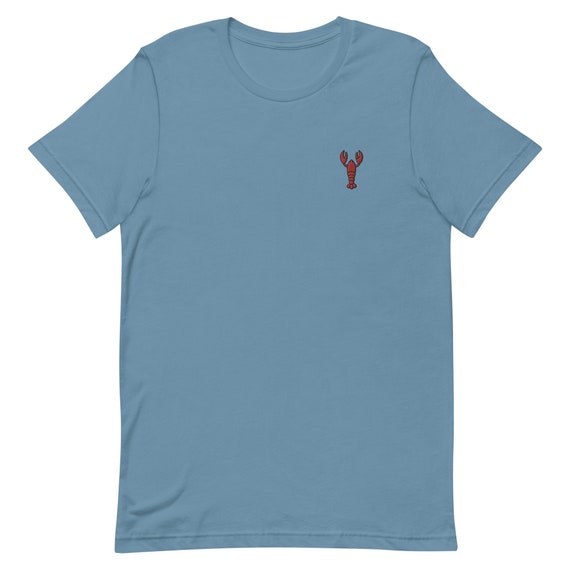 Lobster Embroidered T-shirt Gift, Unisex Premium Short
