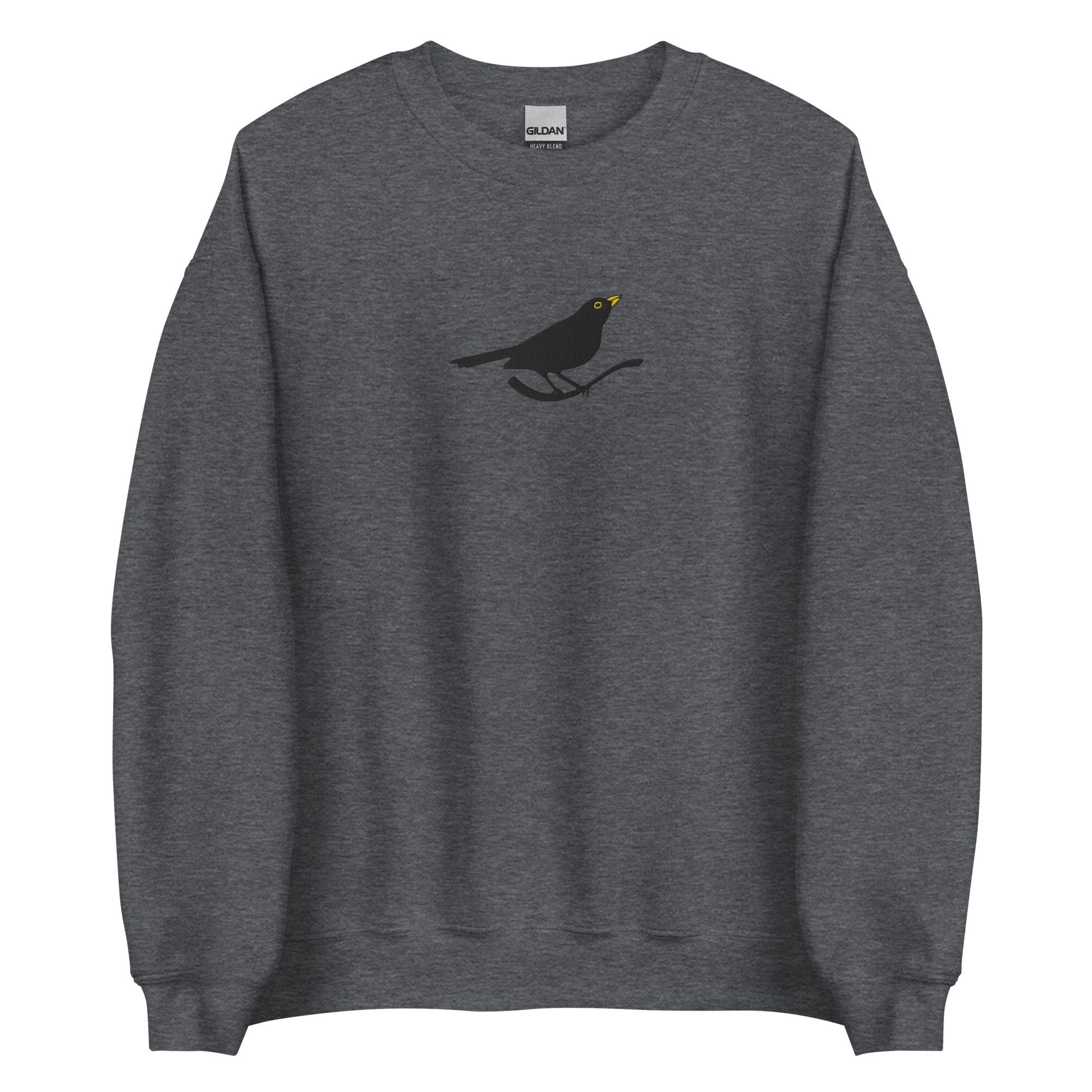 トップス BLACKBIRD / border long sleeve cutsewn Blackbird Black Bird Large Embroidered Sweatshirt Gift