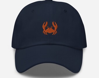 Hepandy Embroidered Crab Baseball Hat - Adjustable Cotton Twill Cap For Women & Men, One Size Fits Most - View #2