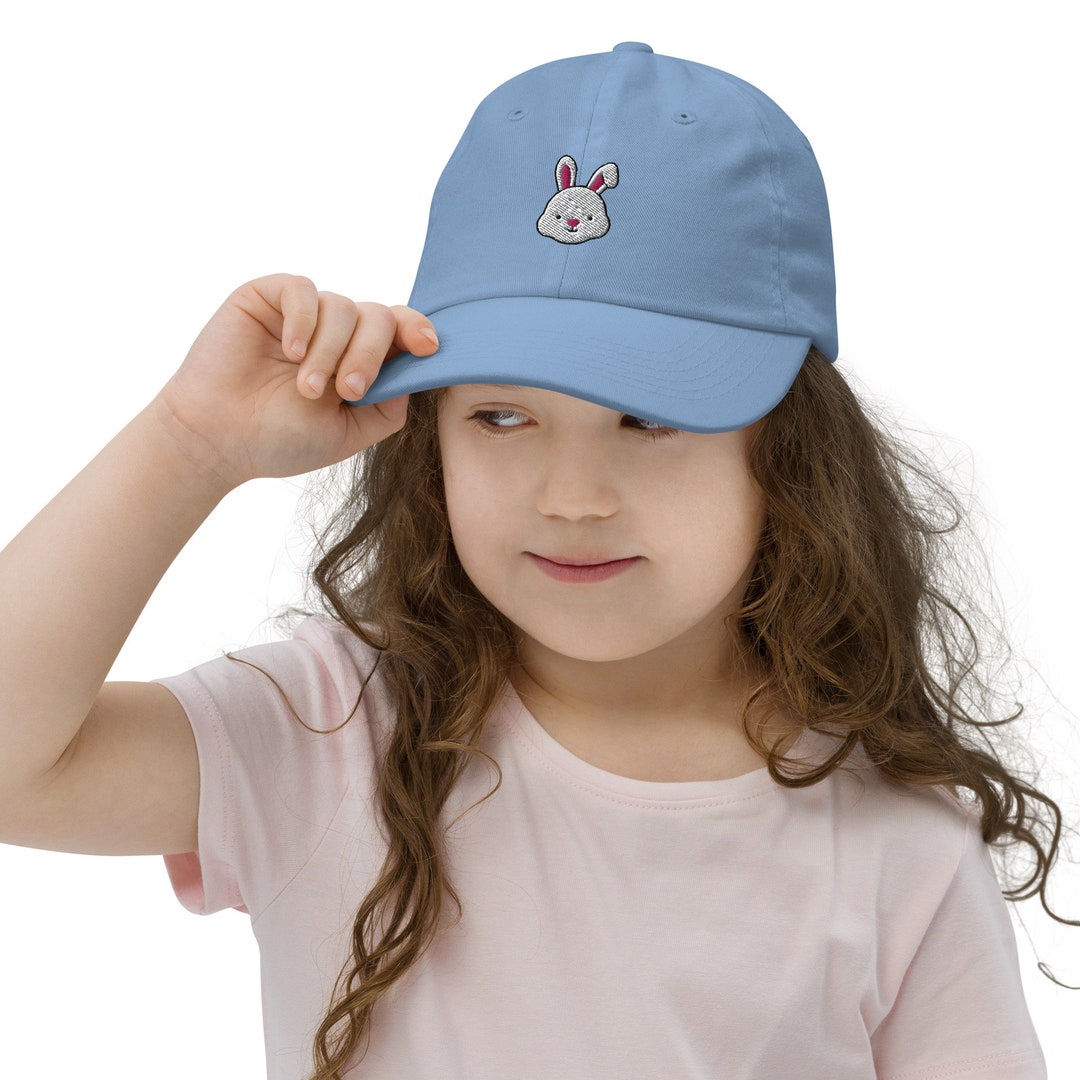 Buy White Bunny Rabbit YOUTH Baseball Cap, Kids Embroidered Unisex Cap,  Childs Handmade Adjustable Baseball Cap, Easter Bunny Gift Online in India 