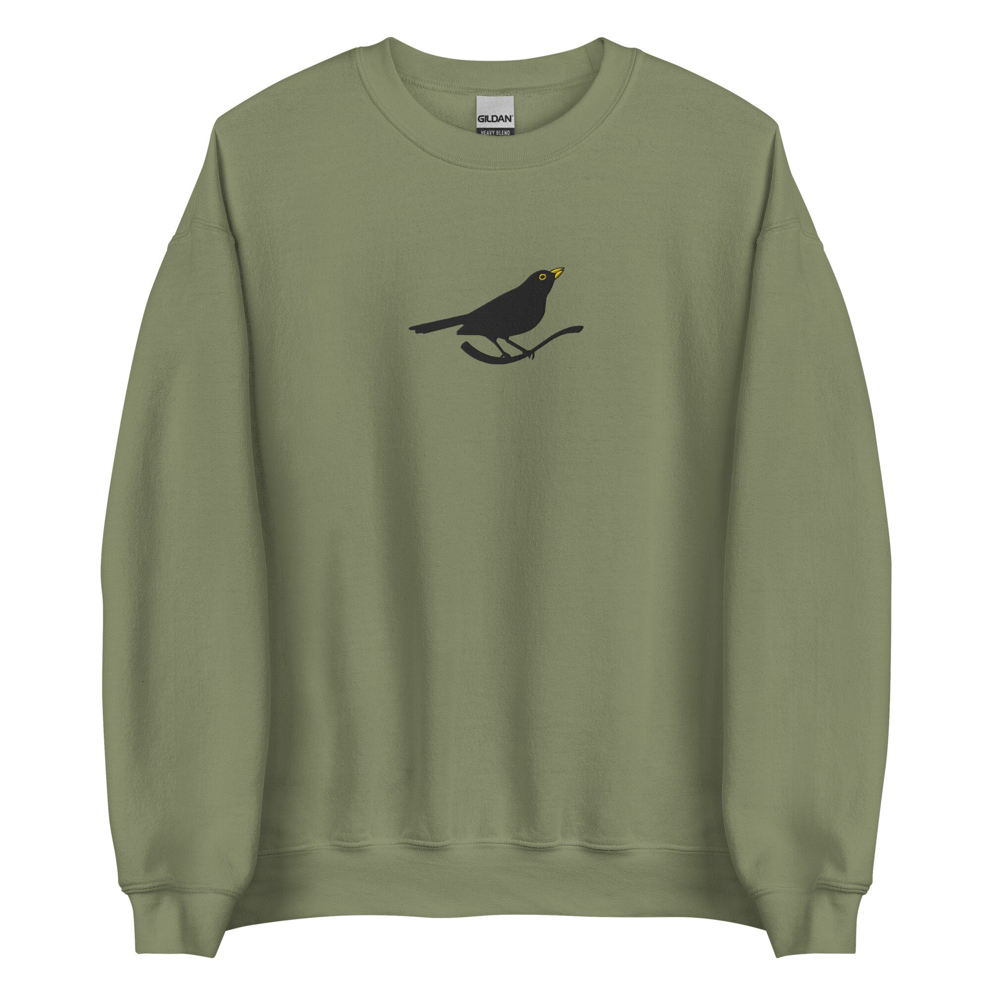 トップス blackbird Blackbird Black Bird Large Embroidered Sweatshirt Gift, Crewneck