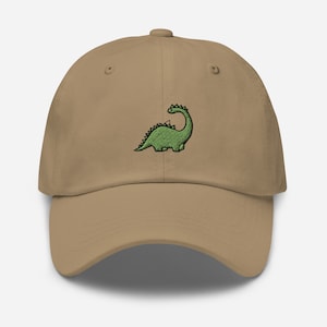 Dinosaur Dad Hat, Embroidered Unisex Cap, Handmade Adjustable Baseball Cap, Gift