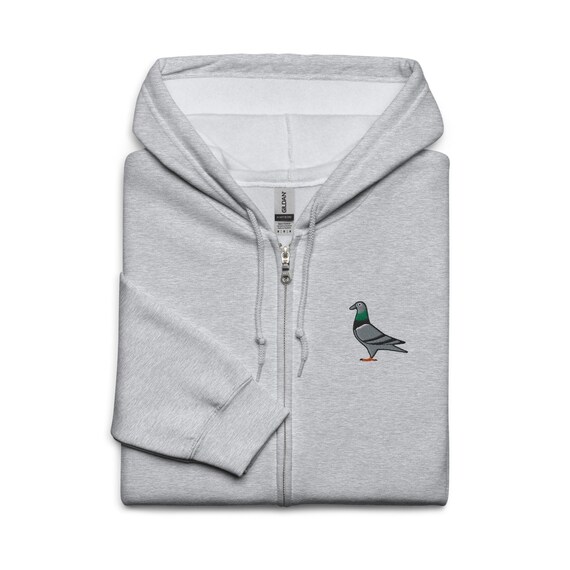 Pigeon embroidered hoodie hotsell