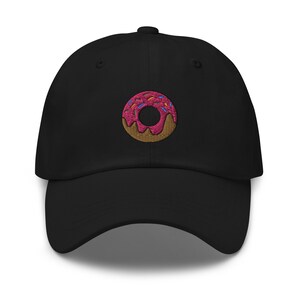 Donut Dad Hat Embroidered Unisex Cap, Handmade Adjustable Baseball Cap, Gift