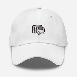 Caravan Dad Hat, Embroidered Unisex Cap, Handmade Adjustable Baseball Cap, Holiday Themed Gift