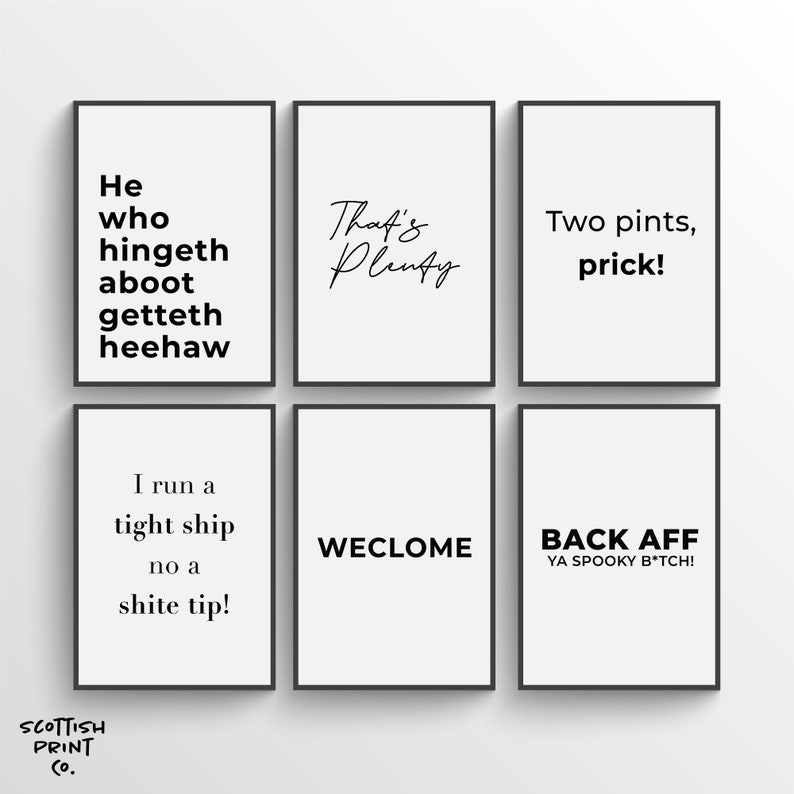 Still Game Prints - Still Game Quote Prints - Funny Scottish Prints - Scottish Funny Art - Scottish Gift - Scottish Prints - Set of 1, 2, 3 image 1