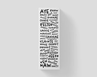 Marcador escocés - Regalo escocés para lectores, Marcador de Escocia - Regalos escoceses divertidos, Marcador con palabras escocesas, Regalo de libro de Escocia