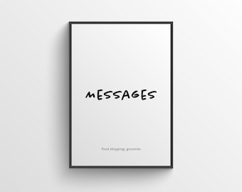 Mensajes - Impresión de palabras escocesas - Impresión escocesa, Regalo escocés - Impresión escocesa divertida - Arte de la pared escocesa - Regalo divertido de Escocia