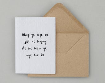 Tarjeta de compromiso escocesa - Regalo de compromiso escocés para pareja - Tarjeta de boda escocesa - Regalo de boda escocés, Tarjetas escocesas