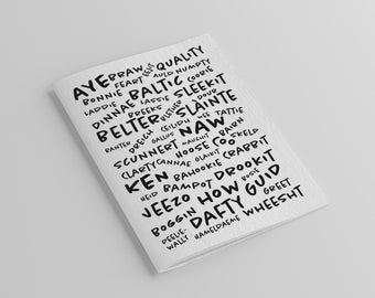 Scottish Words Notebook - Scottish Gifts - Scotland Notebook, Scotland Gift - Funny Scottish Gift, Scottish Stationery - Scottish Notepad