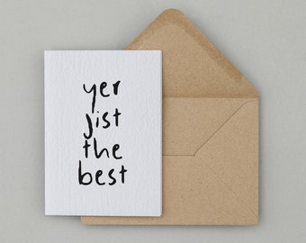 Eres el mejor - Tarjetas escocesas - Tarjetas escocesas divertidas - Tarjetas de cumpleaños escocesas - Tarjeta de agradecimiento escocesa - Tarjetas escocesas para el día de San Valentín