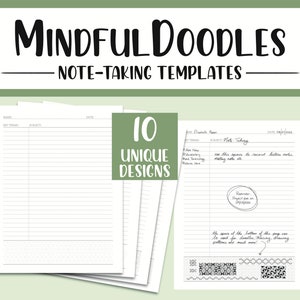 Szablony do robienia notatek Mindful Doodle - Wzory geometryczne