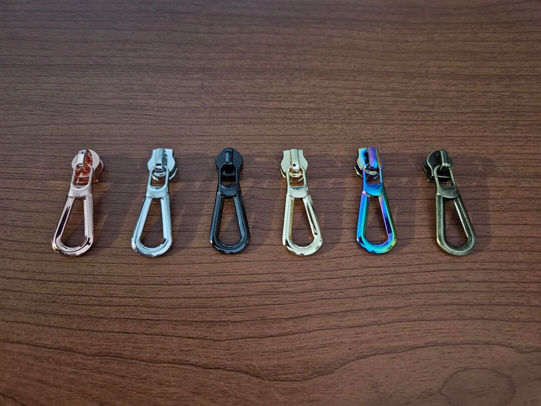 5 Pcs in a Pack, Loop Zipper Pulls, #5 Nylon Zipper Pull in Silver ...