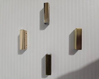 4 Pcs in a Pack with Screws, Strap Ends, Purse Hardware, Strap Connectors, End Clips, 1" Strap Ends