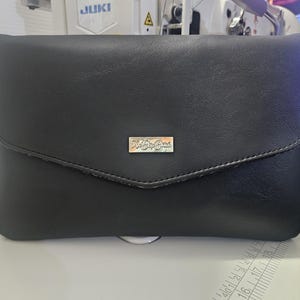 Cartera negra, Cartera de piel sintética negra y blanca, Bolso bandolera, Bolso grande, Traje de noche, Bolso de hombro, Monedero para teléfono, The Last Minute Leslie,