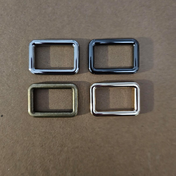 1" Square Rings, Metal Square Rings, 4-in-a-Pack Square Rings, Heavy Duty Rectangle Rings
