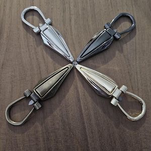 Strap Connectors, Side Connectors, Handles Strap Connectors, Elongated Handbag Strap Connectors, Set of Four, Bag Hardware, Strap Hardware