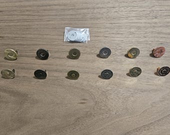 7 Sets in a Pack, Slim Snap 18mm, Closure Snap, Purse Magnetic Snap, Bag Hardware, Purse Hardware