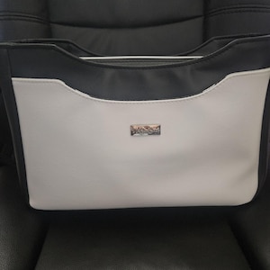 Bolso bandolera negro/blanco, bolso de hombro negro, bolso de mano mediano, cartera de piel sintética negra, bolso Sloshy, bolso bandolera ligero, bolso Kiana