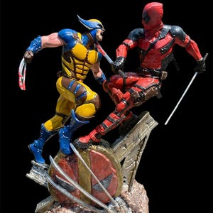 Wolverine vs Deadpool - 3D Printed Figure