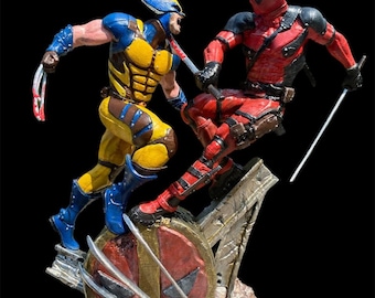 Wolverine vs Deadpool - 3D Printed Figure