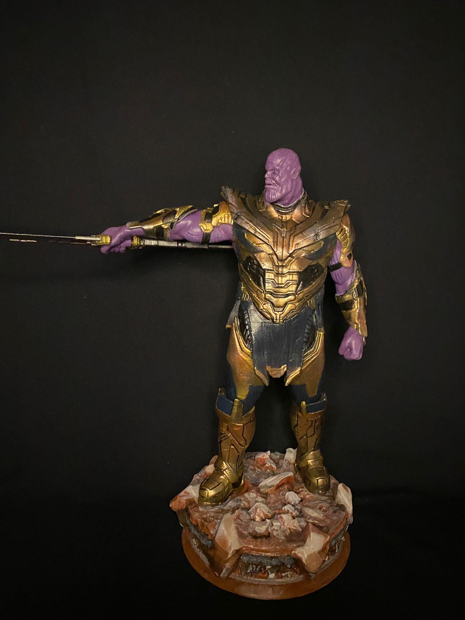 Thanos 3D Printed Collectible Figure - Hand-Painted Diaroma