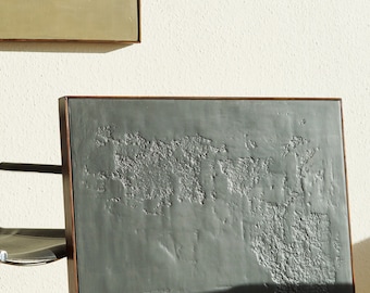 LAVA | Contemporary, modern and minimalist art | Handmade Abstract Acrylic Painting Texture | Elegant & unique, black with wooden frame