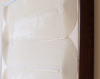 VENDA DE ARQUIVO 01 | Arte contemporânea, moderna e minimalista | Arte japonesa abstrata feita à mão | Elegante e única | Arte em gesso texturizado