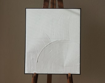 SOFT ARCH | Arte de parede moderna, minimalista e texturizada | Japandi | Design de arte em gesso | Estrutura em relevo | Arte abstrata | Texturizada