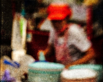 Colores vibrantes de Chinatown en fotografías de bellas artes e impresiones en lienzo / Comida callejera de Bangkok / Impresionismo fotográfico en el arte mural de Bangkok