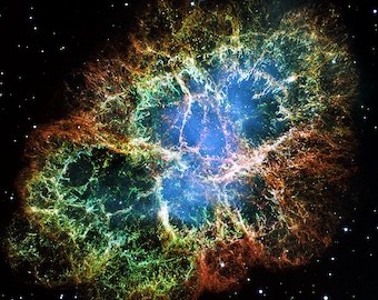 La Nebulosa del Cangrejo de JWST de la NASA en lienzo, fotografía, acrílico, impresiones en metal / Magnífico arte de pared espacial para el hogar, la oficina / Quinteto de Stephan I