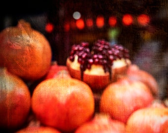 Hermosos pasteles del mercado de Chinatown en lienzo e impresiones fotográficas / Mercados de comida callejera de Bangkok / Impresionismo fotográfico en el arte mural de Bangkok