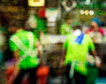 Hermosos colores del mercado de Chinatown en lienzos e impresiones fotográficas / Mercados de comida callejera de Bangkok / Impresionismo fotográfico en el arte mural de Bangkok