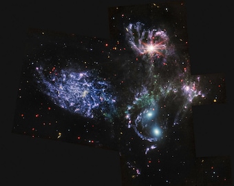 Imágenes del telescopio James Webb de la NASA en lienzo, fotografía, acrílico, impresiones en metal / magnífico arte de pared espacial para el hogar, oficina / decoración espacial