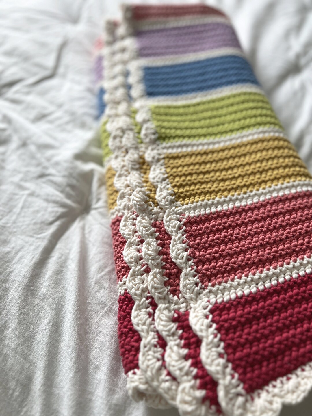 CROCHET PATTERN Rainbow Baby Blanket Etsy