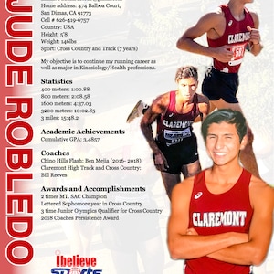Cross Country Player Profile and Resume