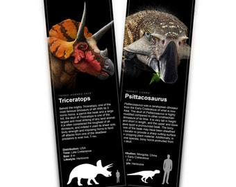 Triceratops & Psittacosaurus - Bookmarks