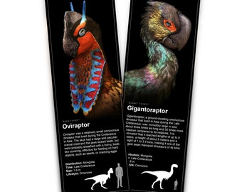 Oviraptor & Gigantoraptor - Bookmarks