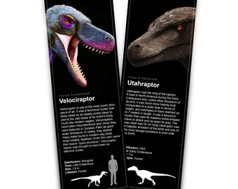 Velociraptor & Utahraptor - Bookmark