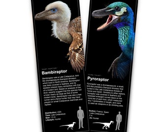 Bambiraptor & Pyroraptor - Bookmarks