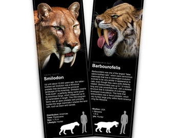 Smilodon & Barbourofelis - Bookmarks