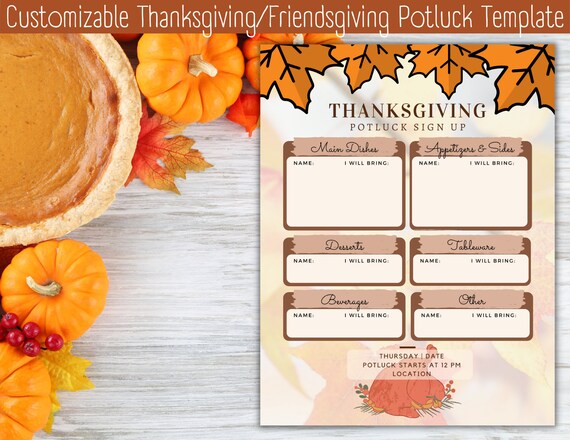 Free and customizable thanksgiving templates