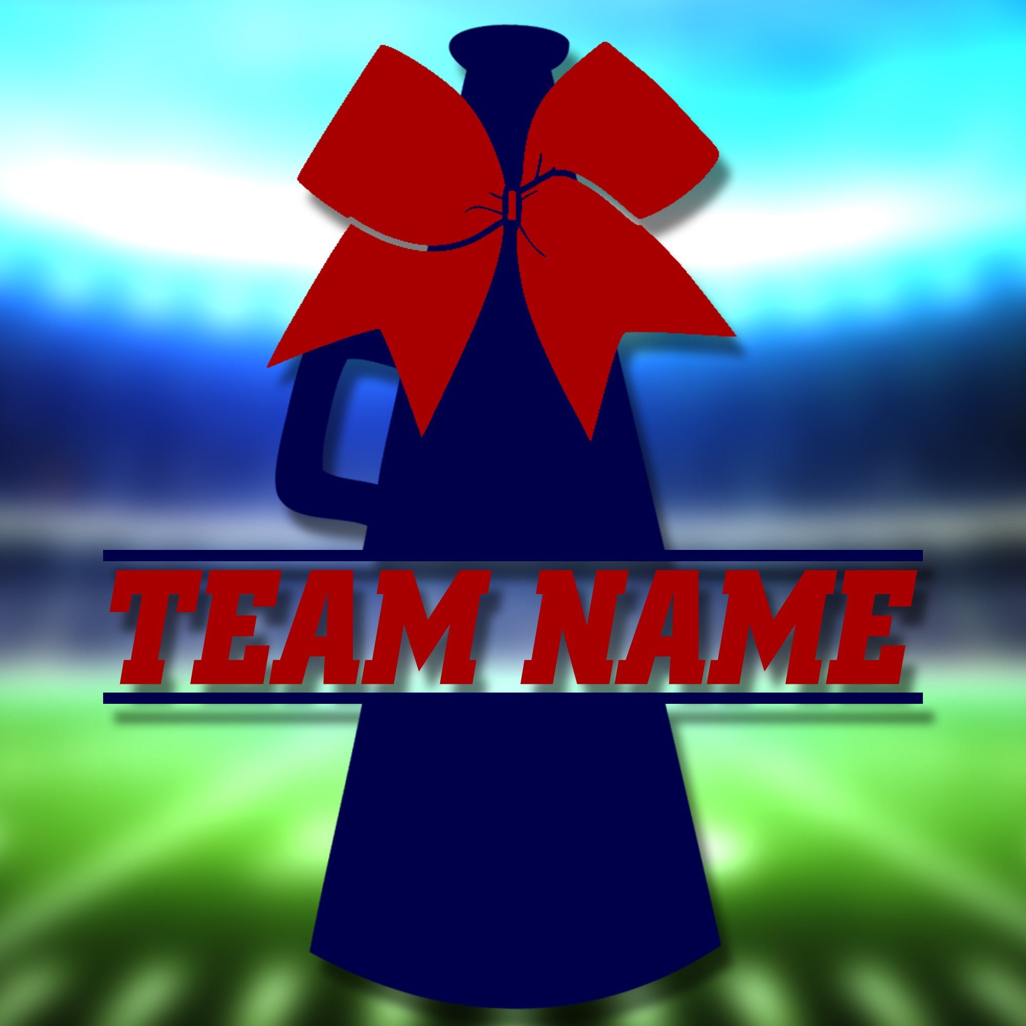 Personalized Cheer Vinyl Decal, Car Window, Cup, Tumbler, Megaphone