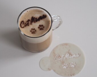 Cat Mama, Coffee Stencil, Cookie Stencil, Cake Decorating, cat lover, cat owner