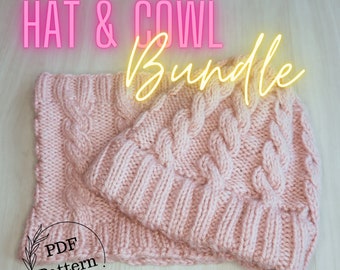 Cable Knitting Hat Pattern – Anna Cowl Crochet Pattern Bundle Available In Pdf Format